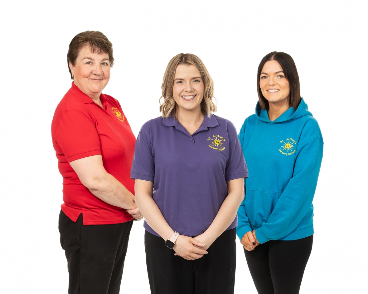 Mrs McCormick Nursery Assistant, Mrs Gorman Principal & DT for Child Protection and Miss Wright Nursery Assistant