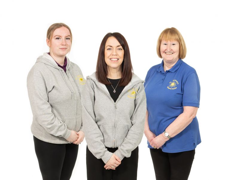 Miss Connor-Wallace Nursery Assistant, Mrs Gamble Teacher & DDT for Child Protection, Mrs O'Lynn Nursery Assistant.