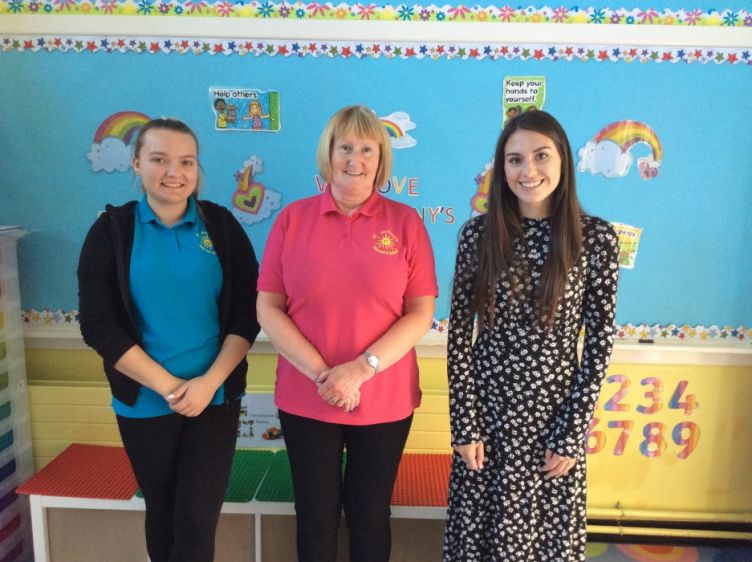 Left to Right: Miss Amy McDowell (SEN Assistant ) Mrs Anne O'Lynn (Learning Assistant) Miss Niamh McLaughlin (Teacher, DDT Child Protection)